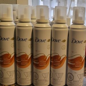 Lot Of 5 Dove Curls Mousse Boucles Hair Styling Mousse With Serum.198 Ml